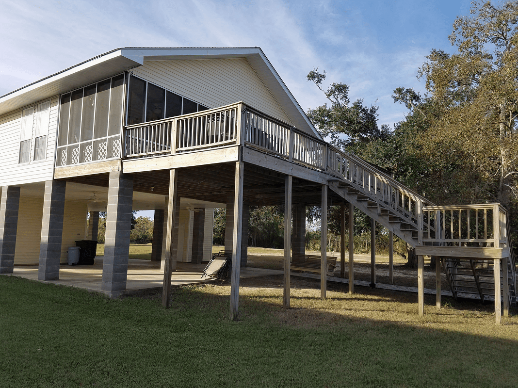 Stilt house with spacious porch