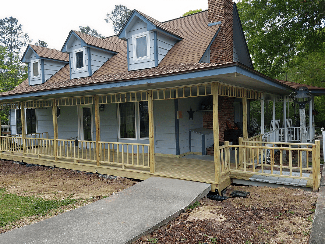 Suburban house with dormer windows